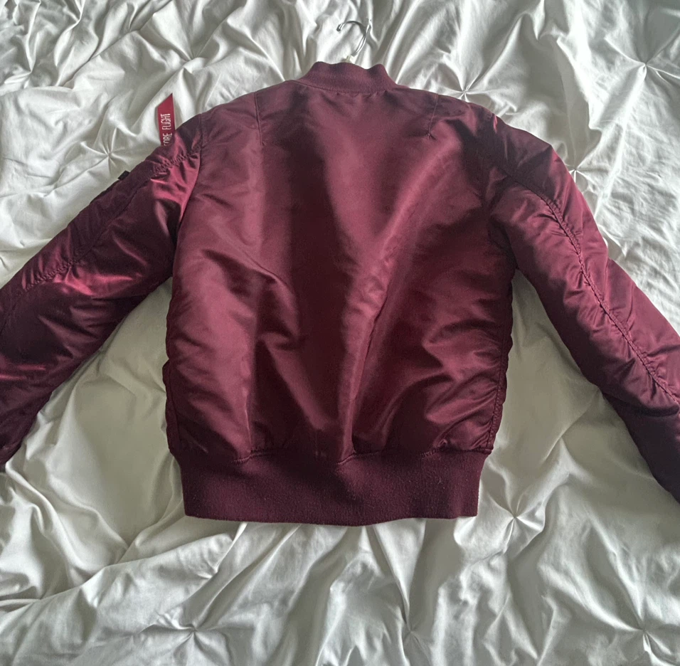 $120 or BO Red w Reverse Orange Side Alpha Industries Bomber - photo 5