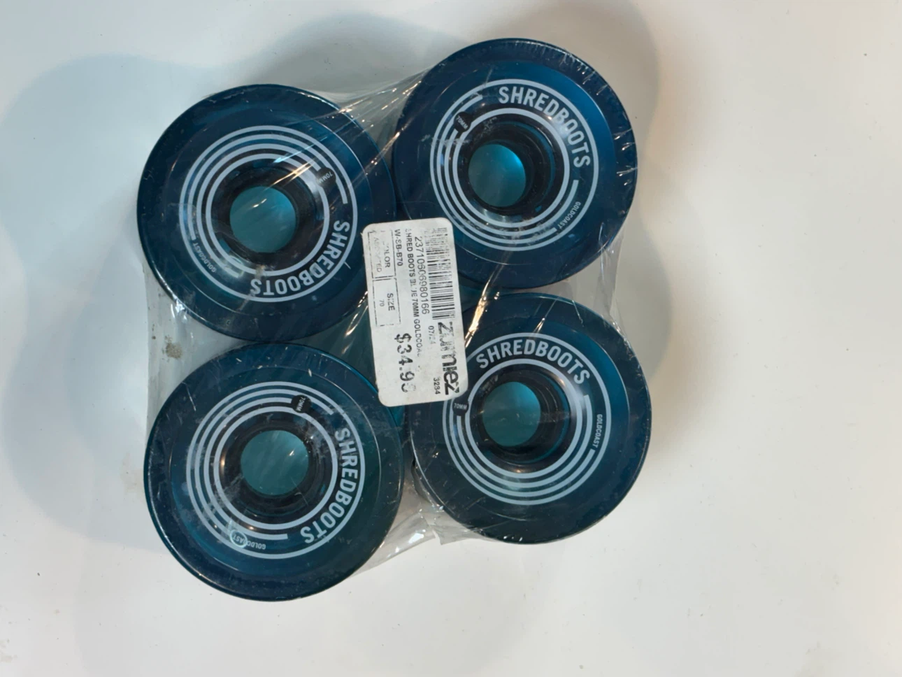 SHRED BOOTS 70mm Skateboard Wheels - Blue (Set of 4) - photo 2