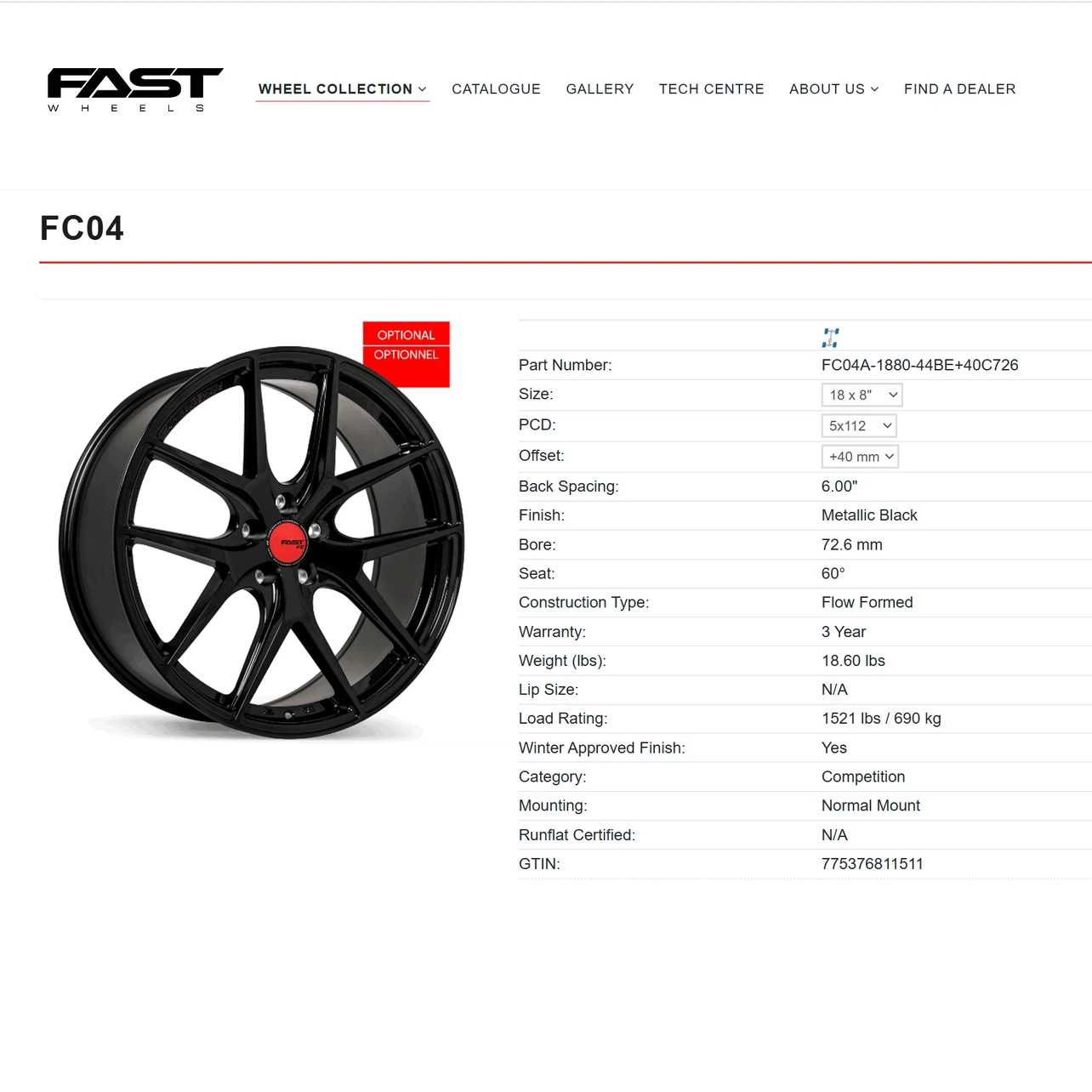 FAST Wheels FC04 18x8" Alloy Wheels 5x112 - photo 3
