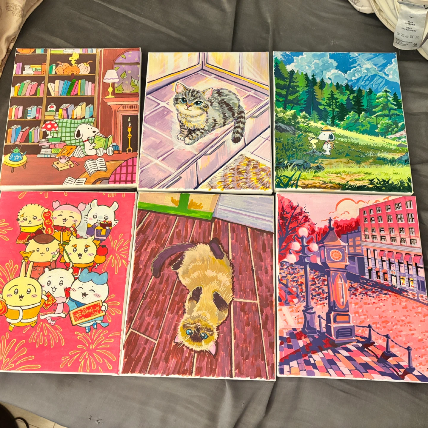 Set of 6 Canvas Paintings