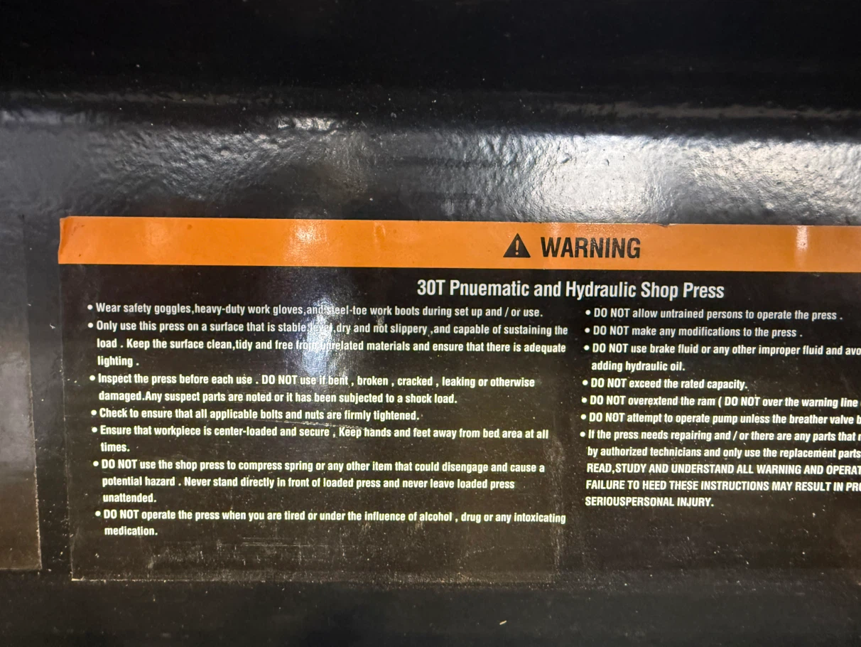 Mr. Blacksmith 30T Hydraulic Shop Press - photo 5