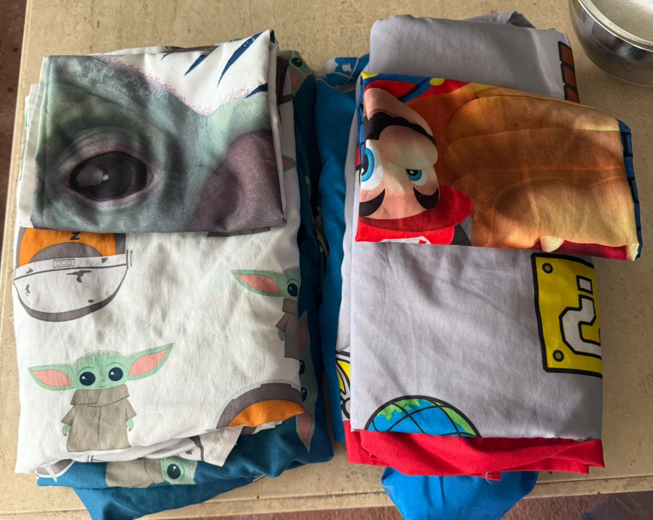 Star Wars The Child & Super Mario Bedding Set