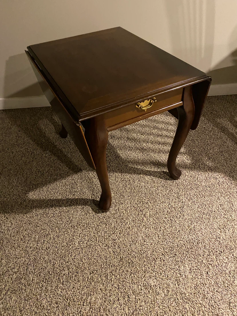 Wooden Drop Leaf Accent Table