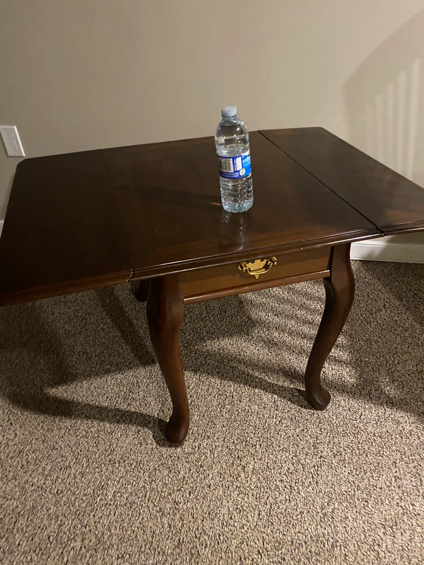 Wooden Drop Leaf Accent Table - photo 2