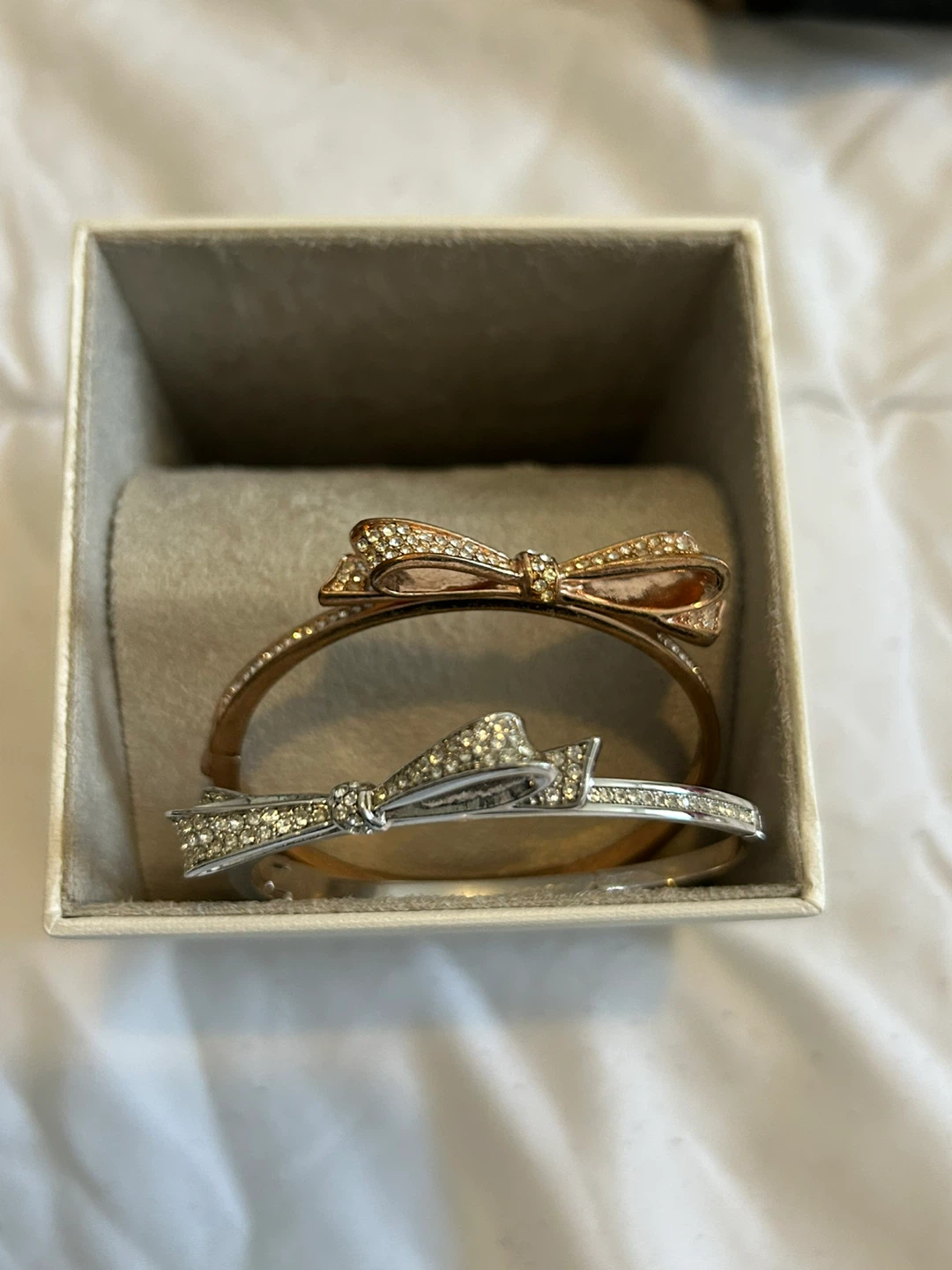 Kate Spade  - Silver and Rose Gold bow bracelets - photo 2