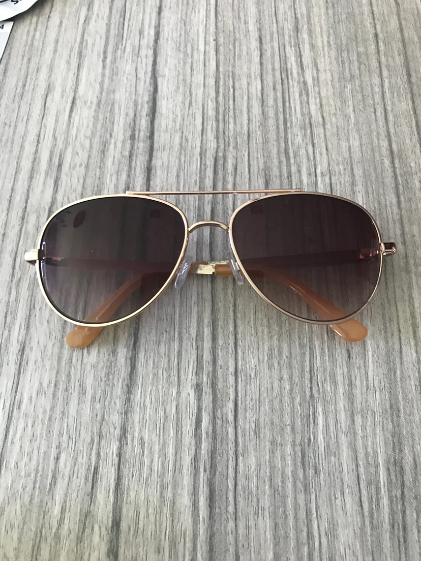 Gold Aviator Sunglasses