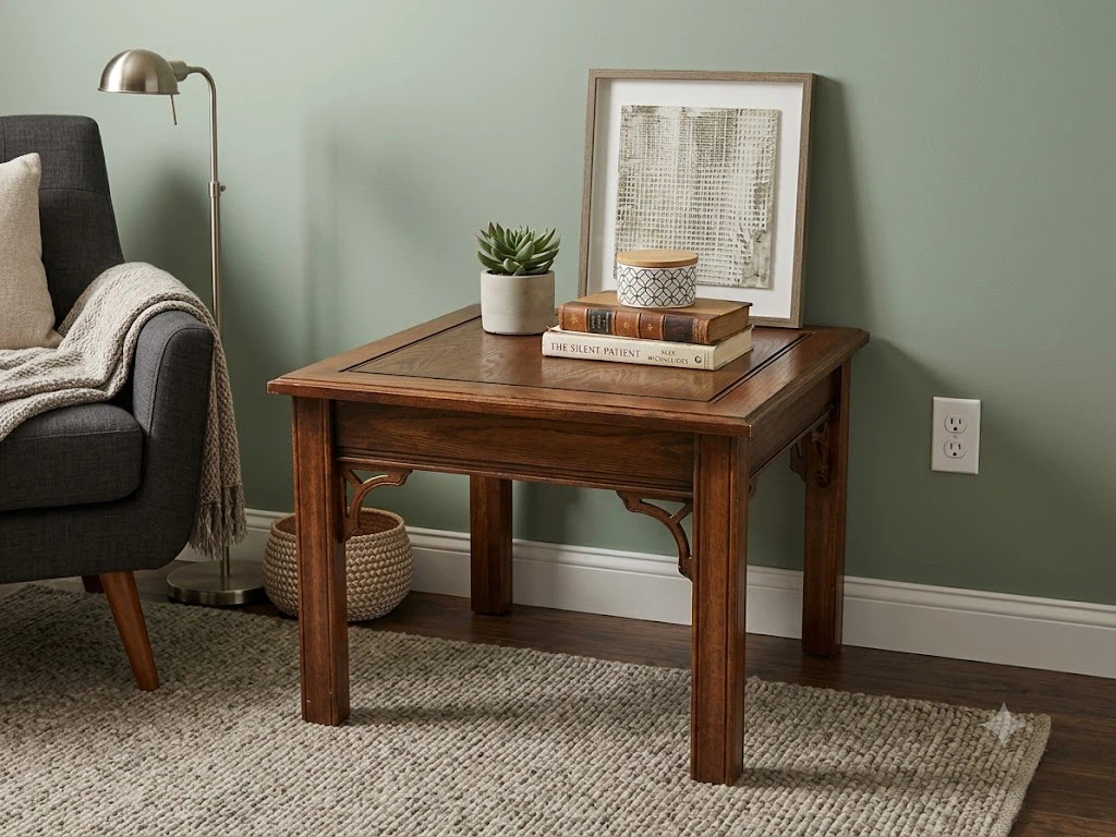 Vintage Solid Wood End Table – Excellent Condition