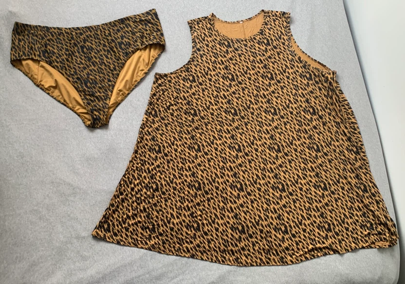 Women's Leopard Print Swimsuit Set - 3X