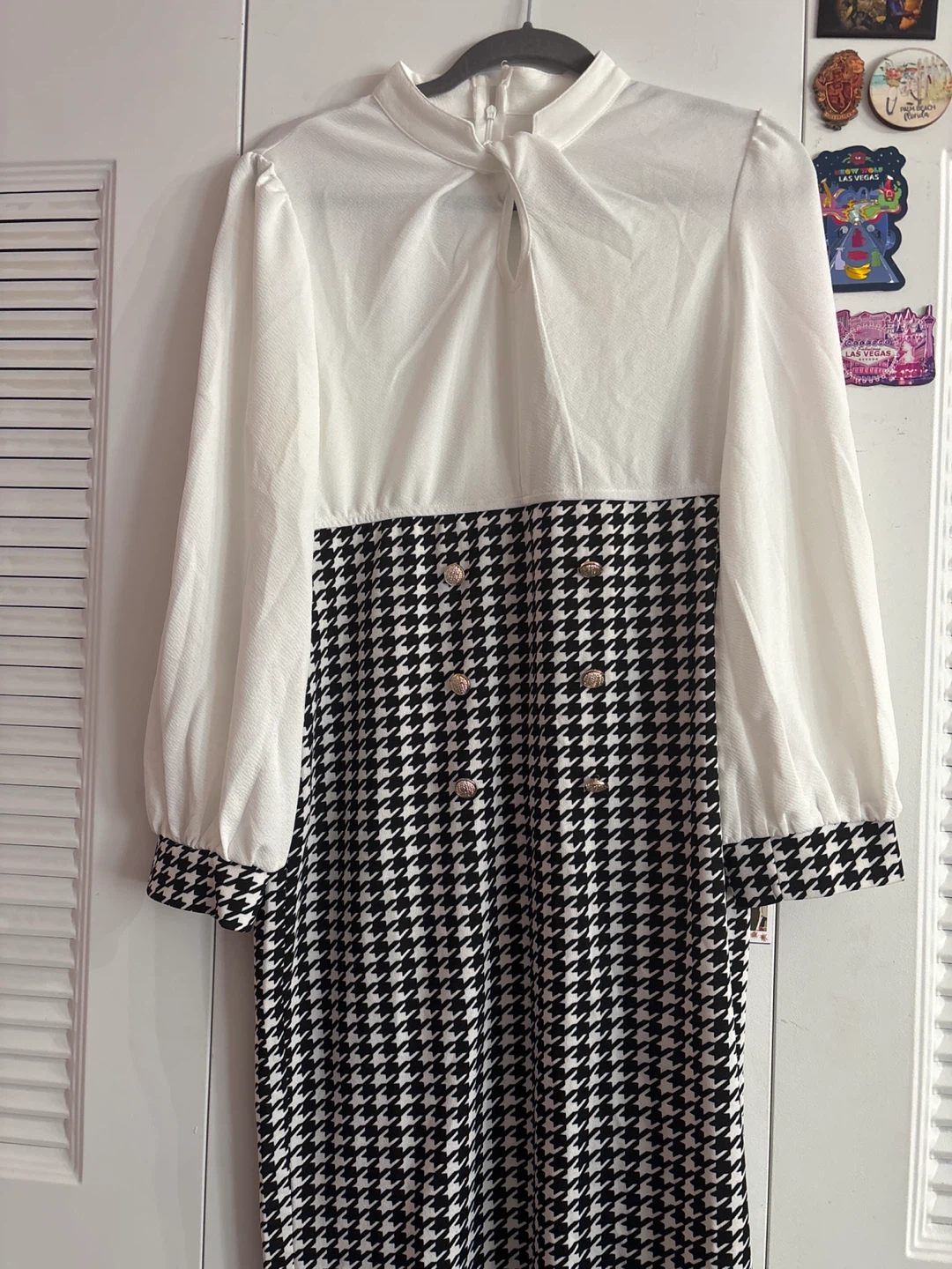 White and Black  Dress