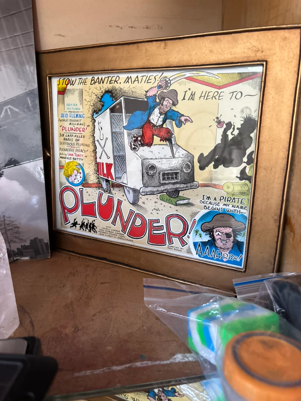 Reid Fleming "Plunder!" Framed Artwork