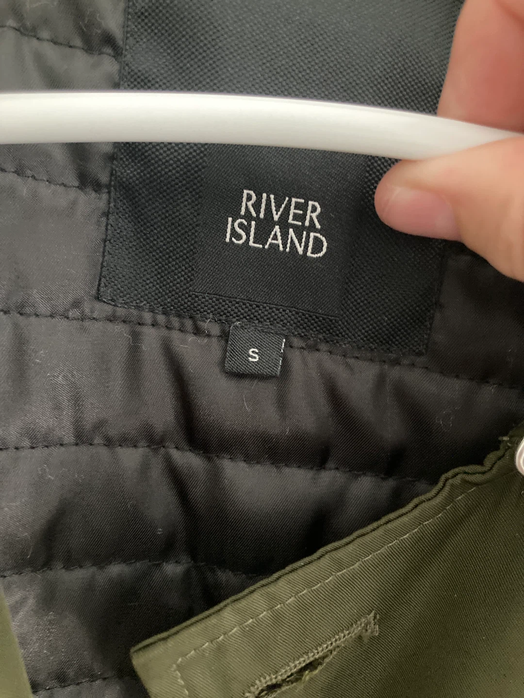 River Island Green Trench Coat Size S - photo 2