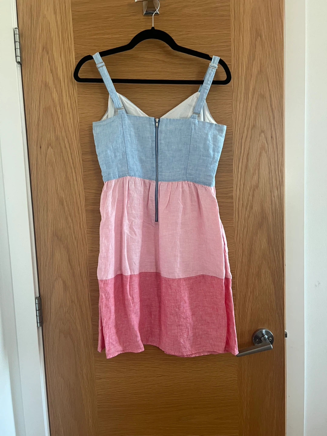 Colour Block Linen Blend Sundress
