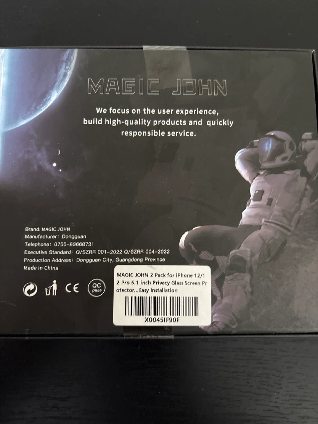 Magic John Tempered Glass Screen Protector for iPhone 12/12 Pro - photo 2