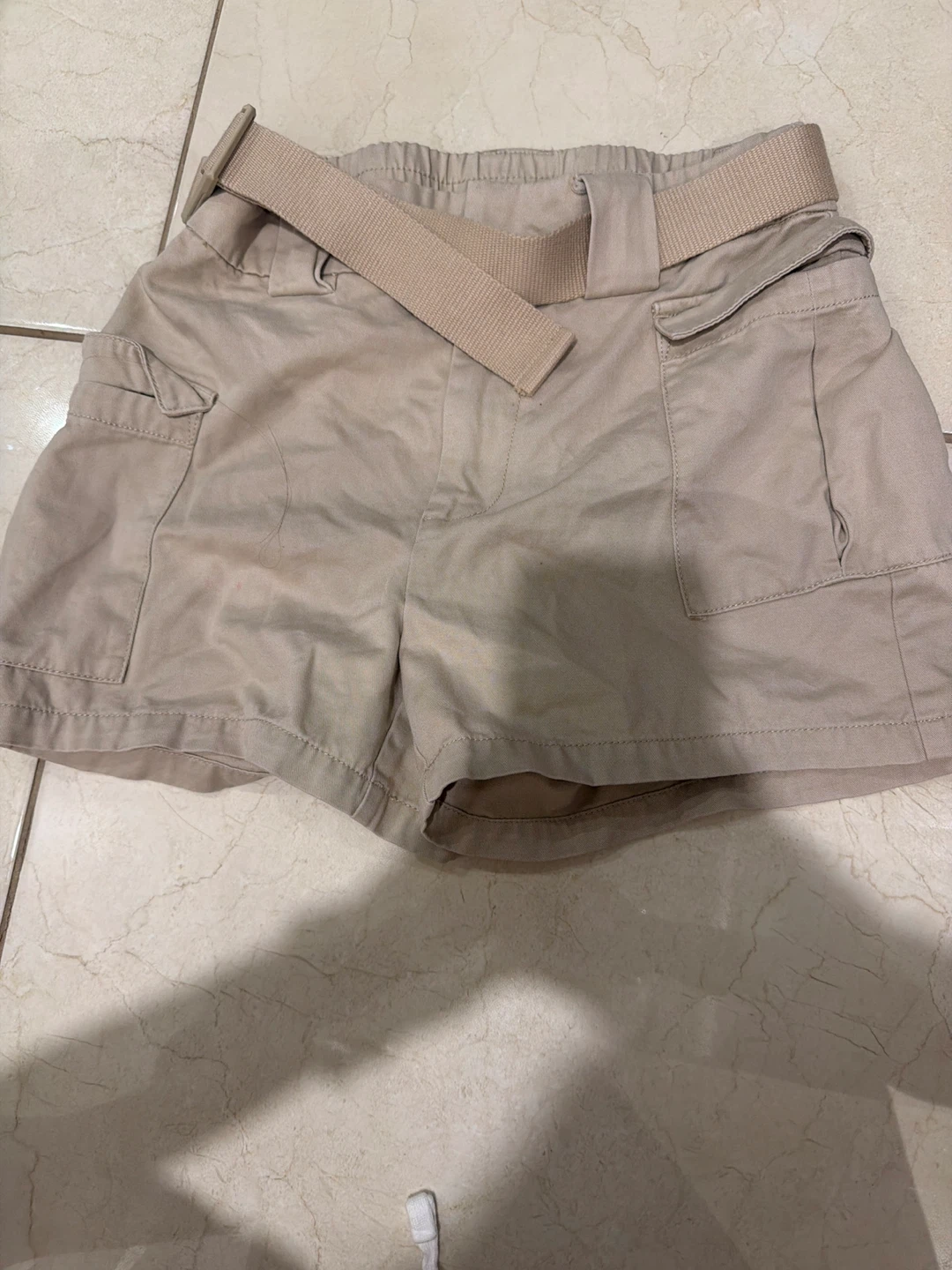 Khaki Cargo Shorts with Belt (ARTIZA)