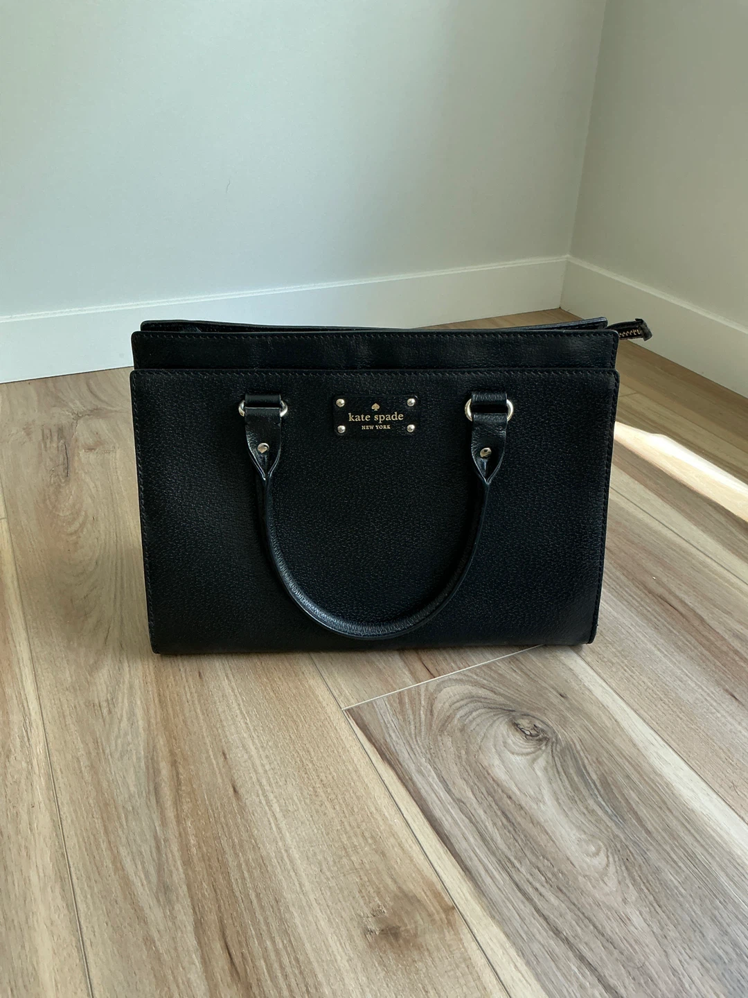 Kate Spade Black Leather Satchel Handbag