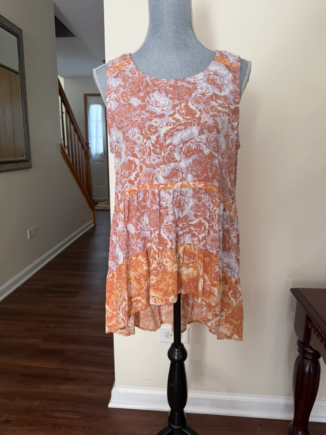 maurices Floral Print Sleeveless Top - Size L