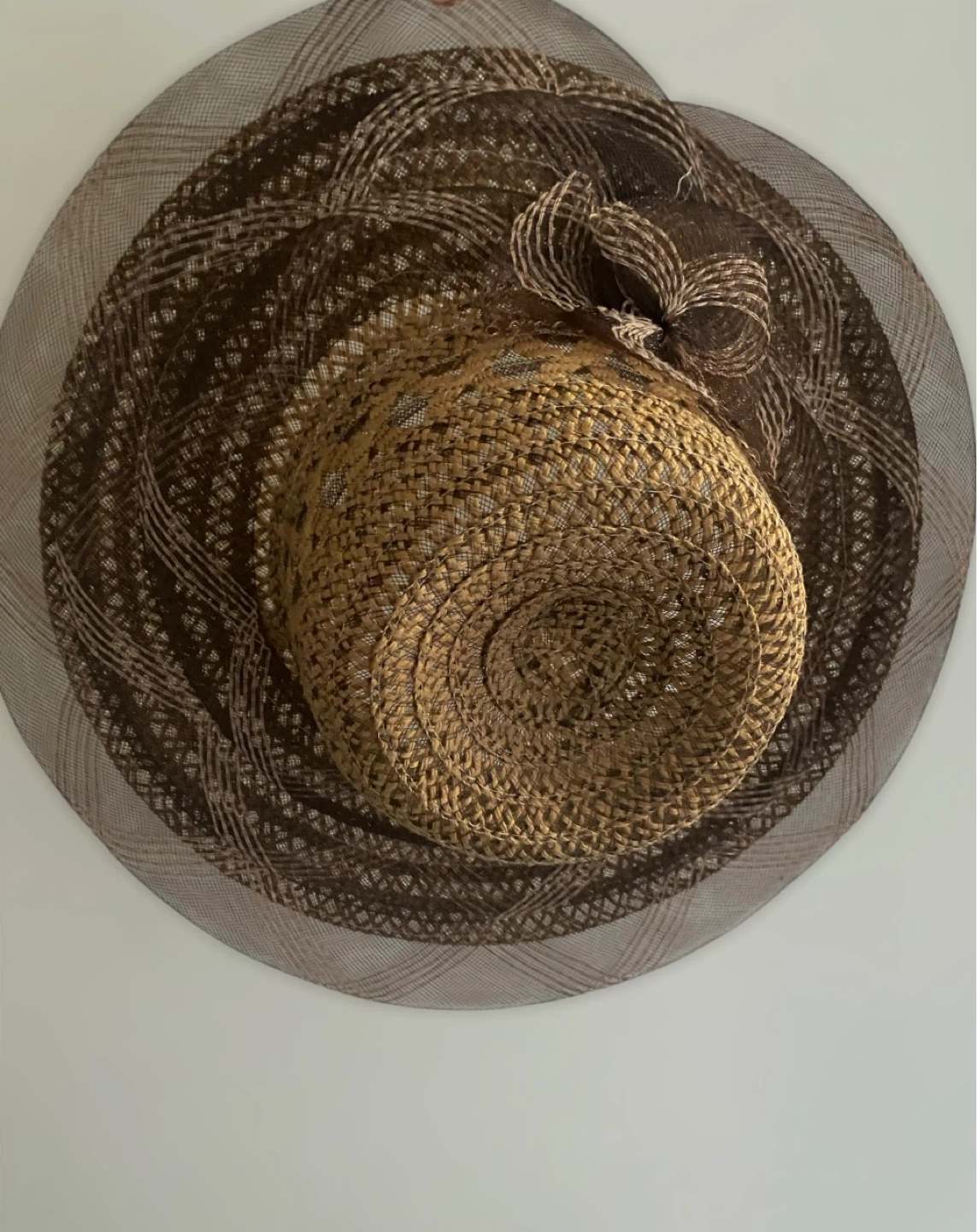 Women's Straw Sun Hat with Veil - photo 4