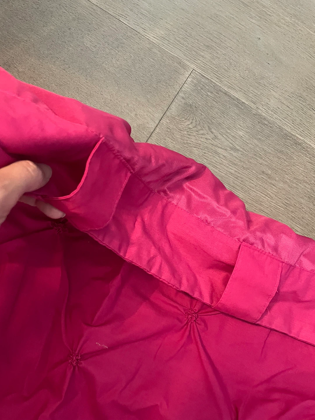Bright Pink Tufted Curtains - 2 Panels - photo 2