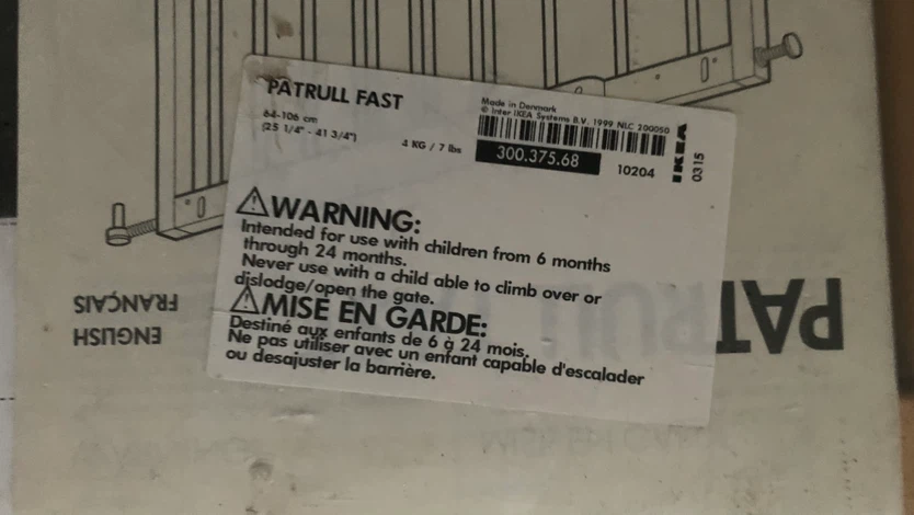 IKEA PATRULL FAST Baby / Dog Gate - Brand New Unopened - photo 4