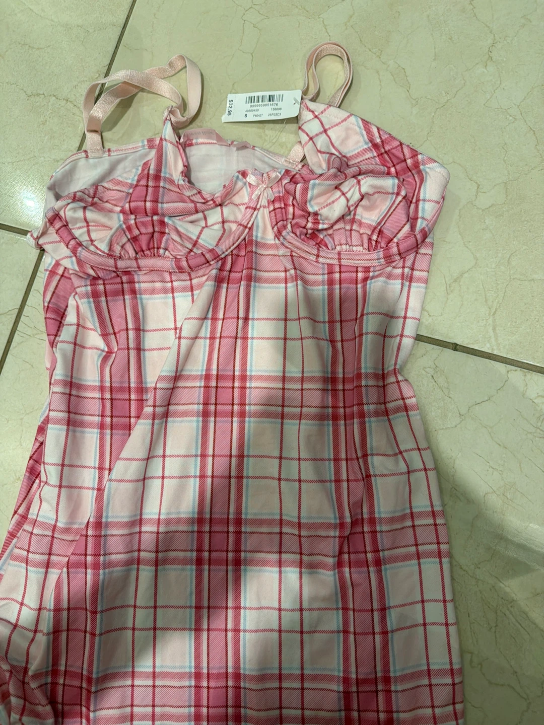 Pink Plaid Cami dress (la vie en rose)