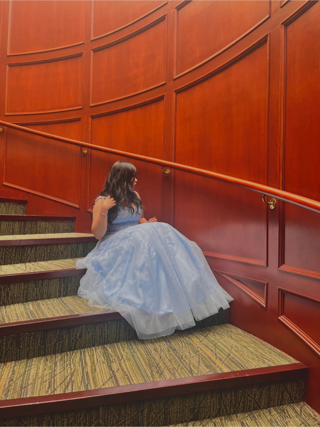 Light Blue Sparkly Formal Gown