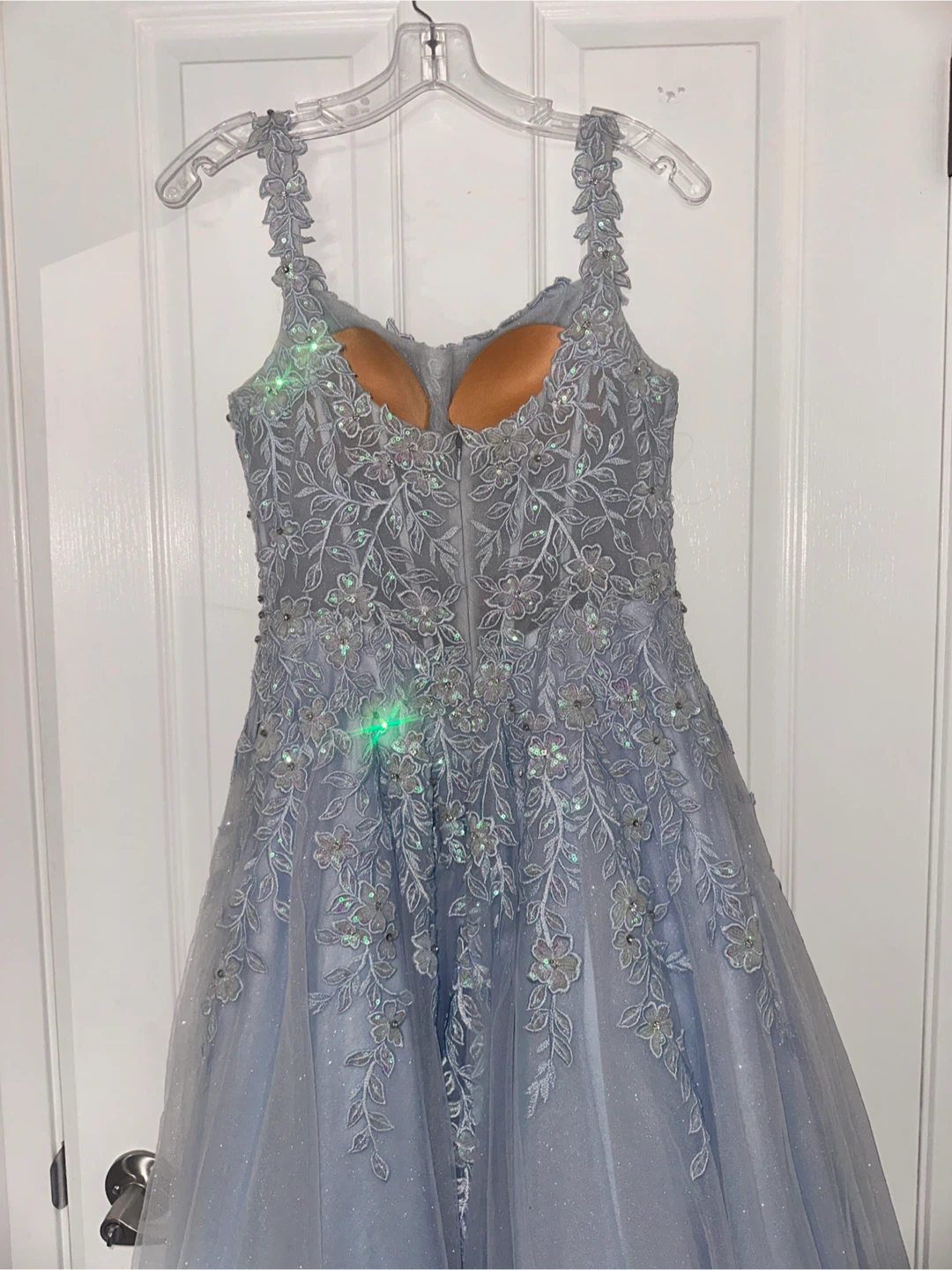 Light Blue Sparkly Formal Gown - photo 3