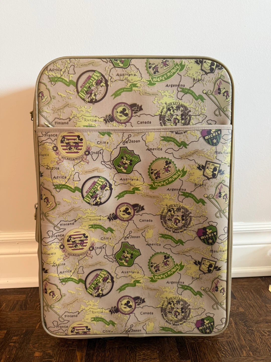 Mickey & Minnie Mouse World Map Suitcase