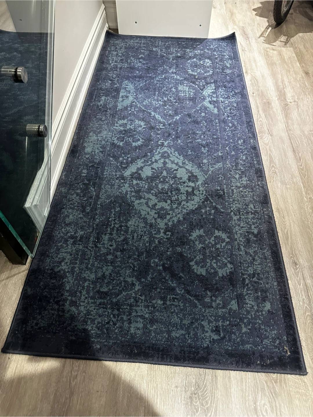 Dark Blue Pattern Rug