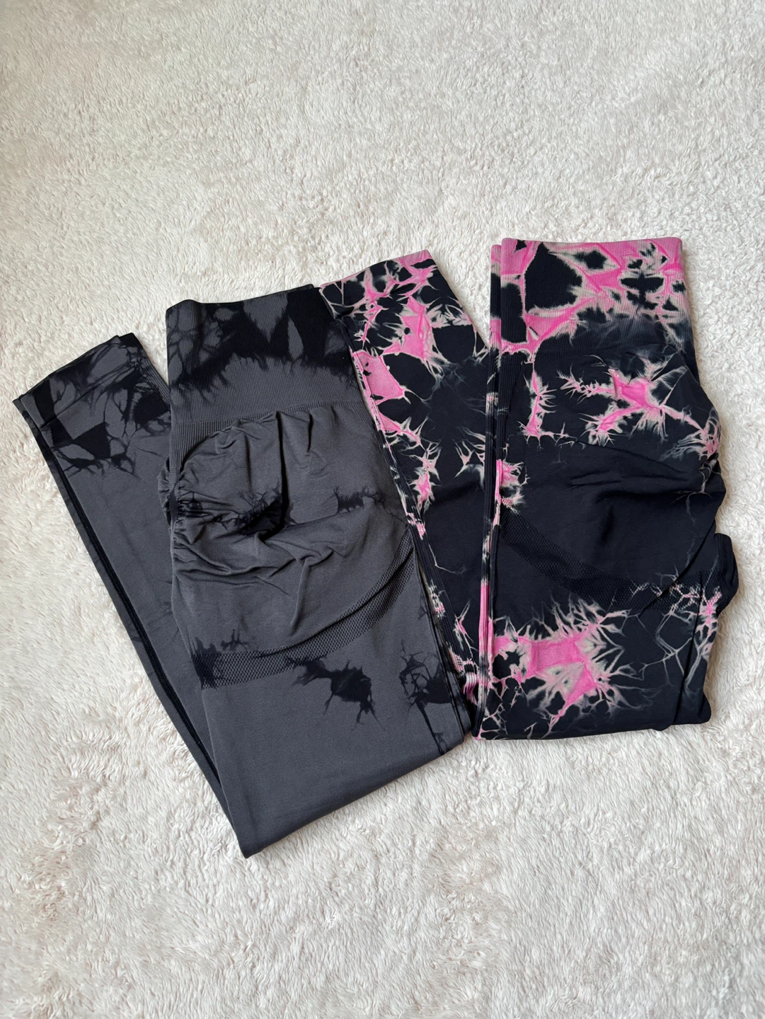 2 Pairs Tie-Dye Athletic Leggings