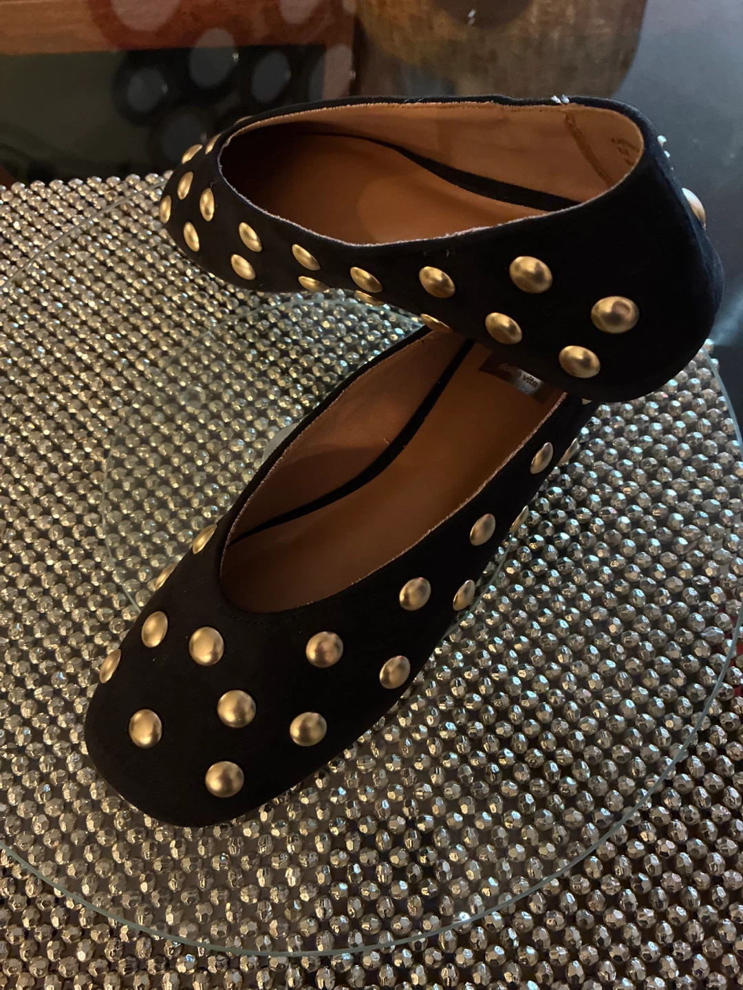 Dolce Vita Black Studded Ballet Flats Size 8 - photo 2