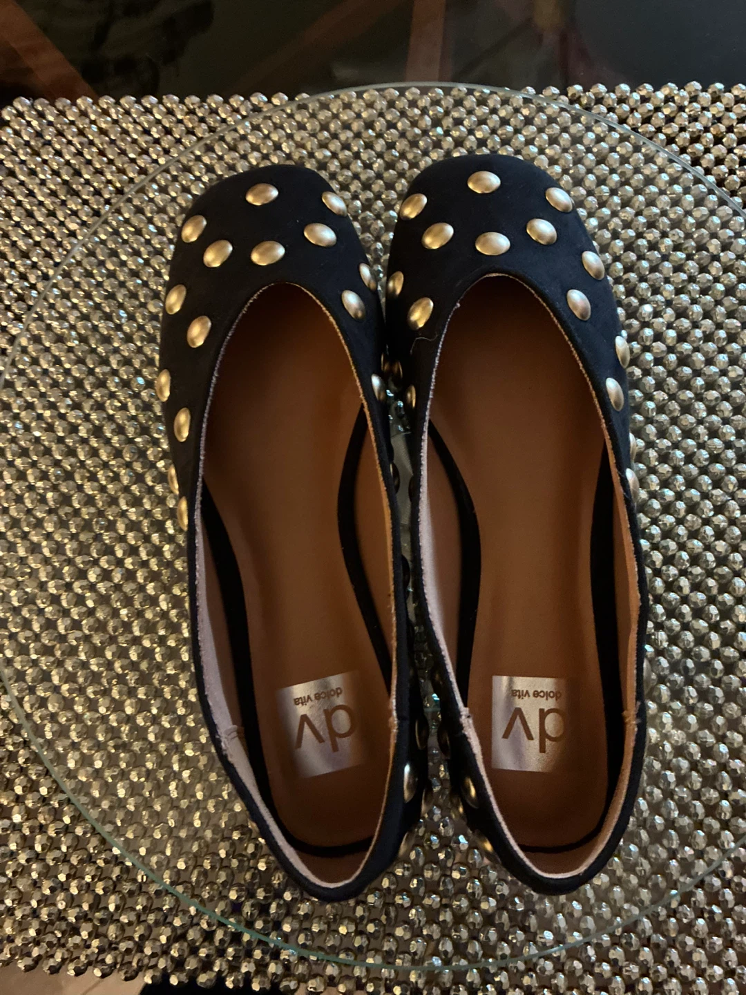Dolce Vita Black Studded Ballet Flats Size 8 - photo 3