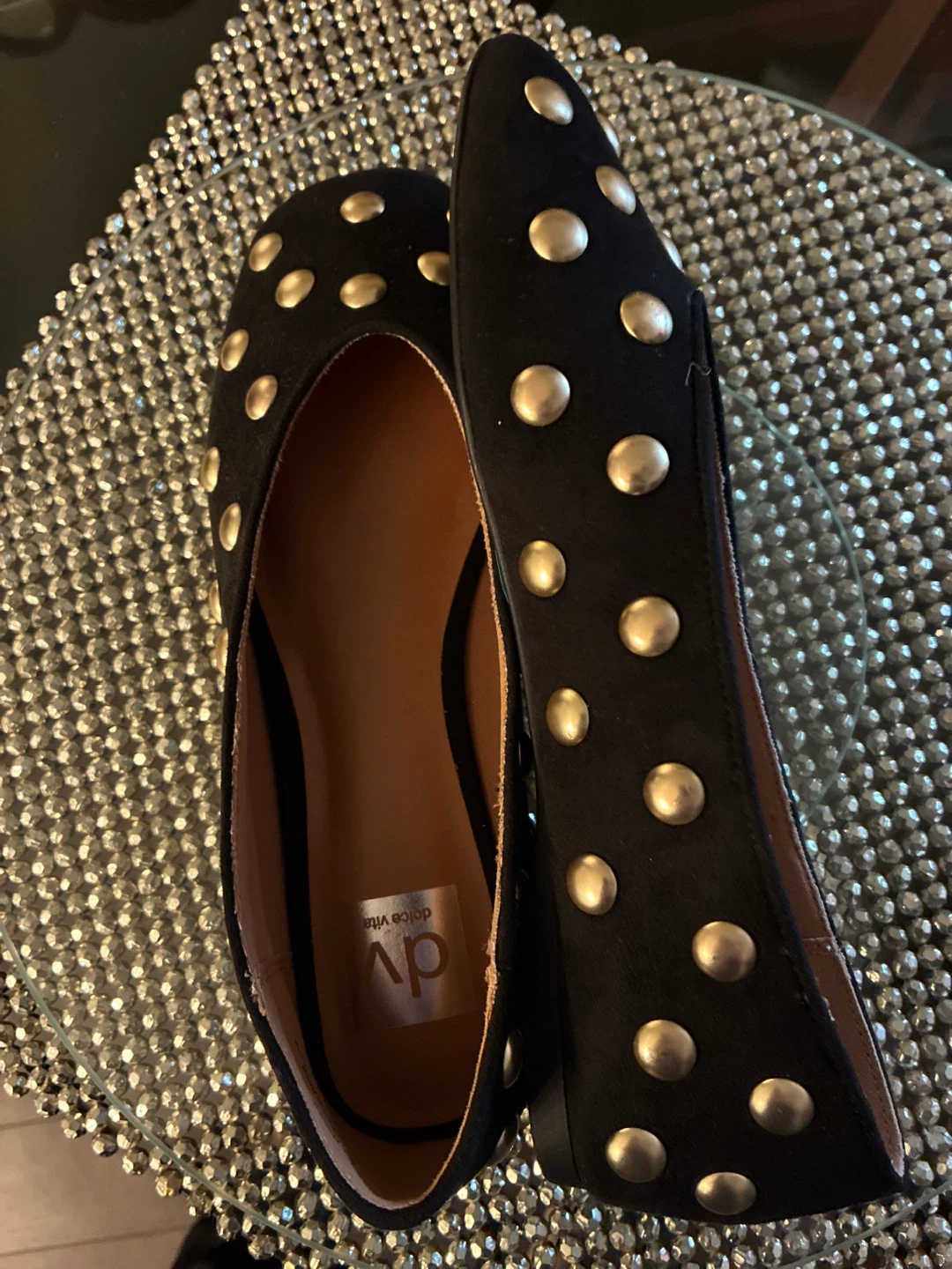 Dolce Vita Black Studded Ballet Flats Size 8 - photo 4
