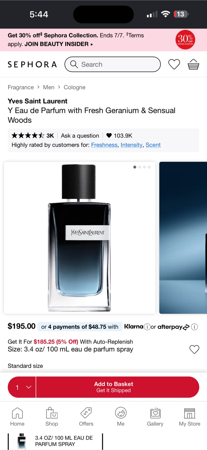 Yves Saint Laurent Y Eau de Parfum for Men 100ml - photo 5