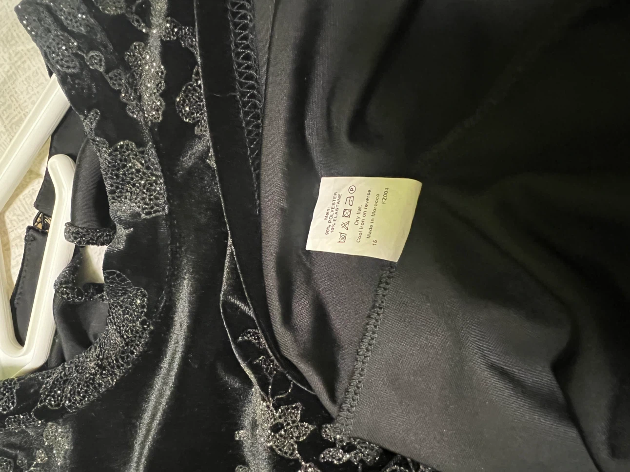 River Island Black Velvet Glitter Floral Dress UK 16 - photo 5