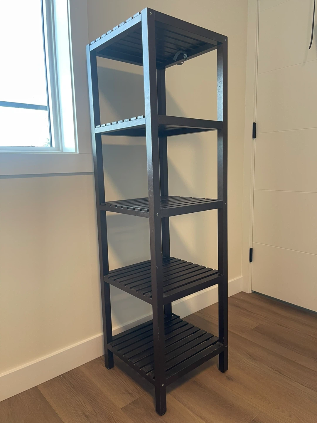4-Shelf Wooden Storage Unit