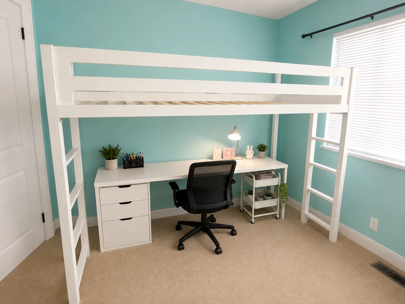 White Loft Bed - photo 2