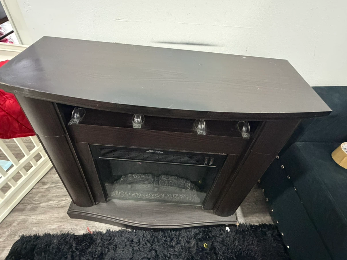 Dark Wood Electric Fireplace - photo 2