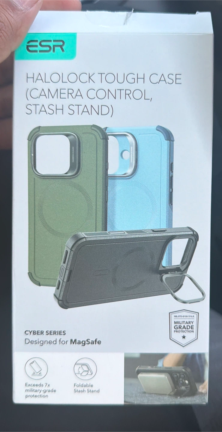 ESR Halolock Tough Case with Camera Control and Stash Stand