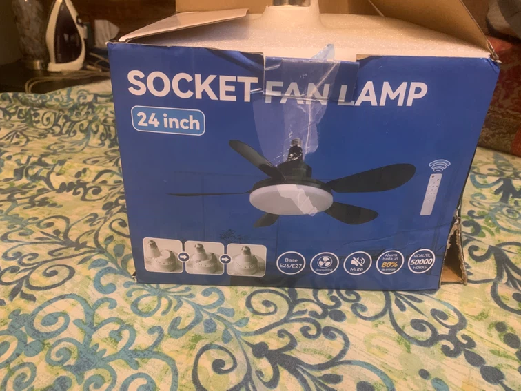 Socket Fan Lamp - 24 inch