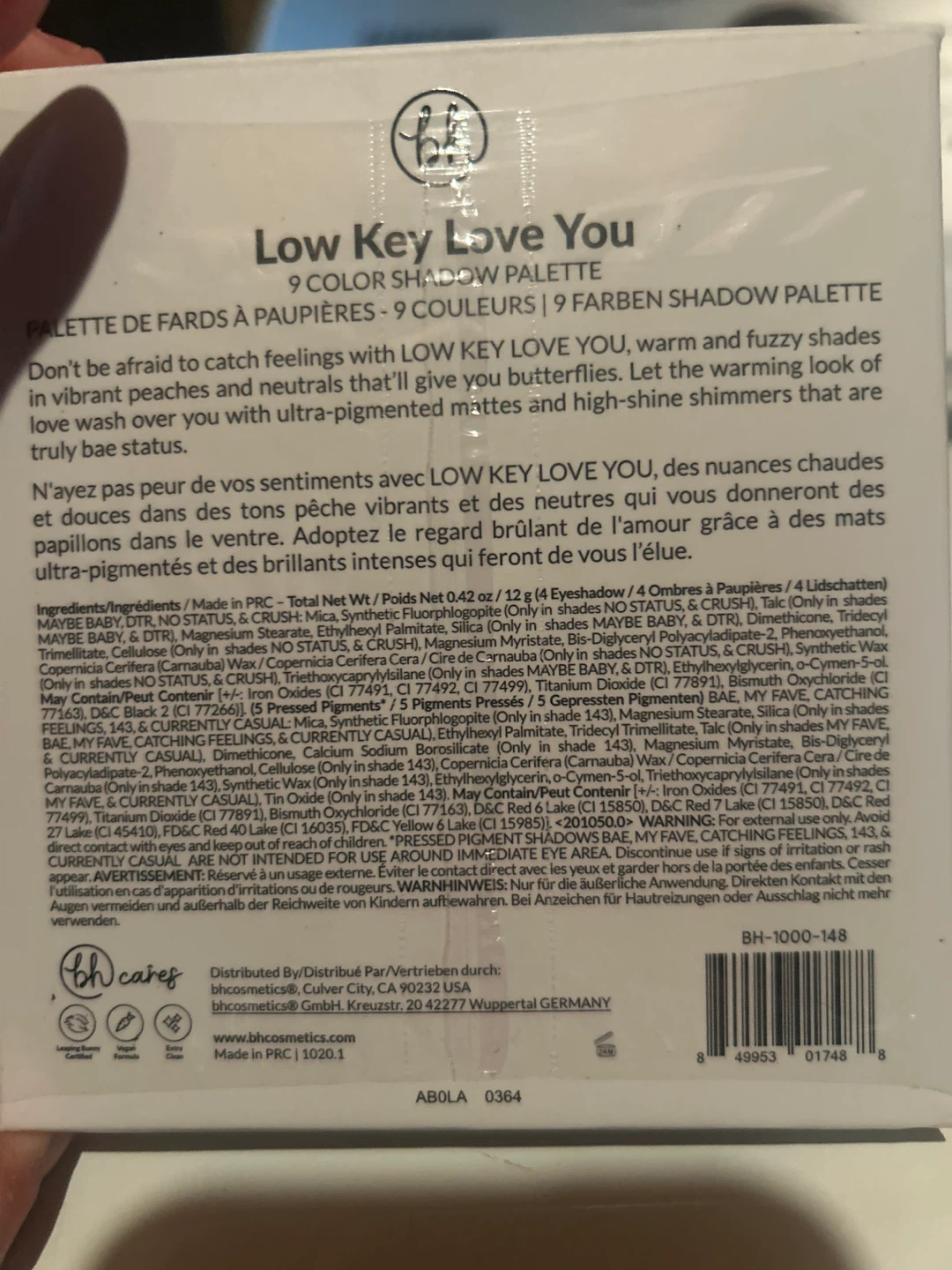 BH Cosmetics Low Key Love You 9 Colour Shadow Palette - photo 3