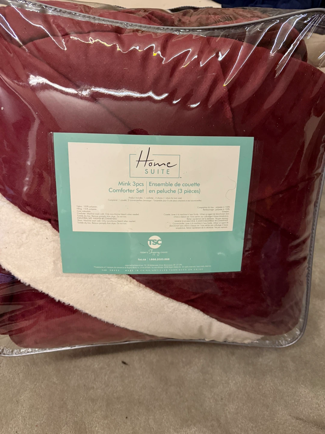 Home Suite Mink 3pcs Comforter Set - King Size