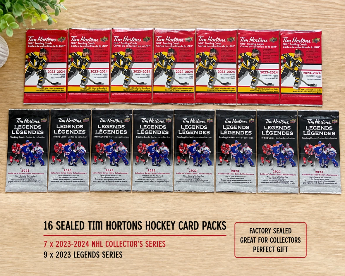 16 Sealed Tim Hortons Hockey Card Packs