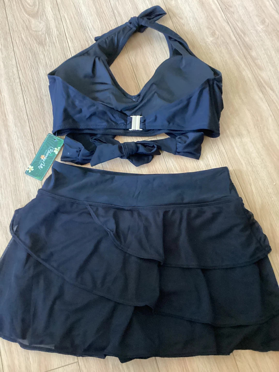 New ladies 2 piece halter neck & layered swim skort - photo 3