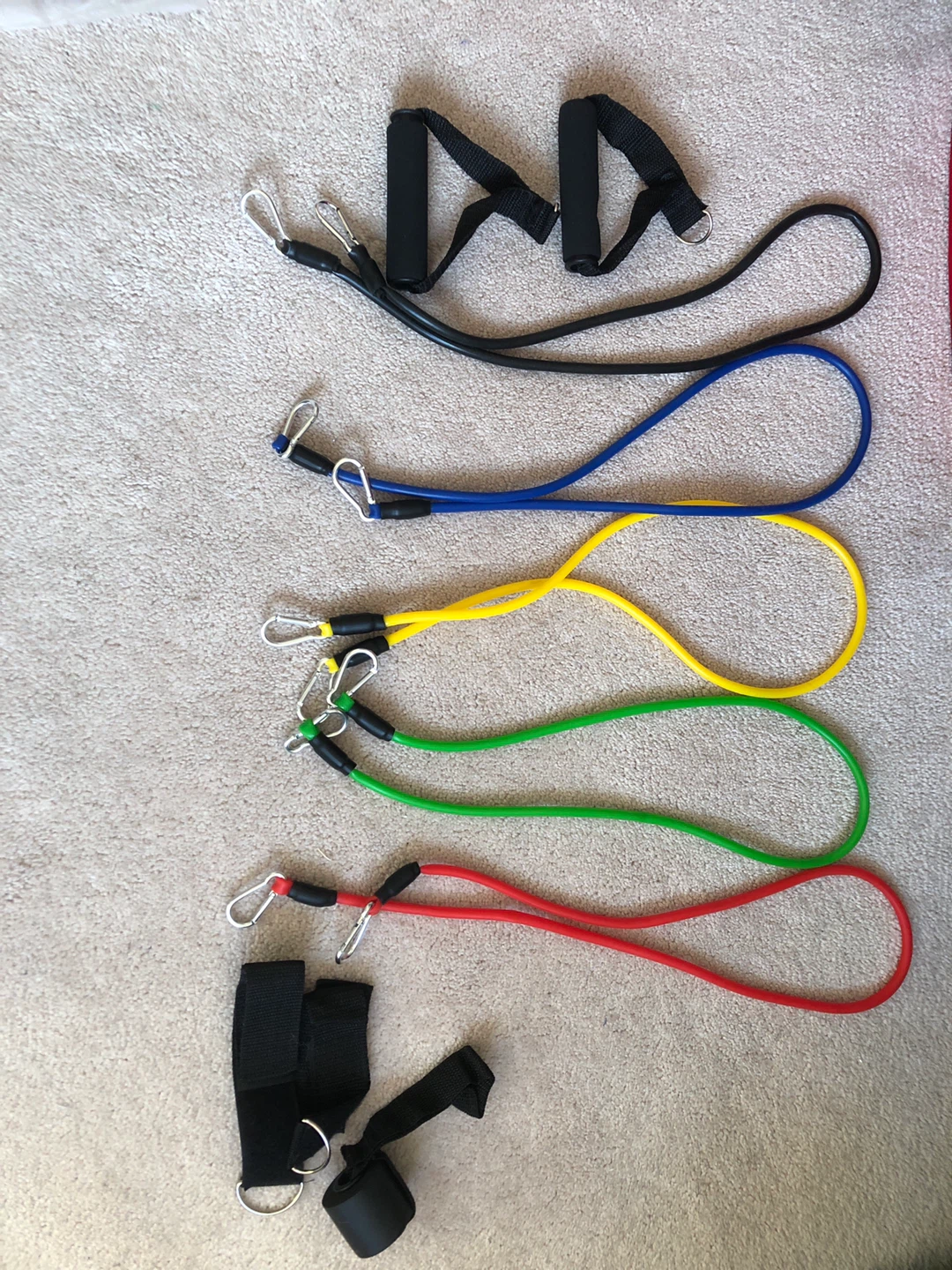 Resistance Bands Set with Handles and Ankle Straps