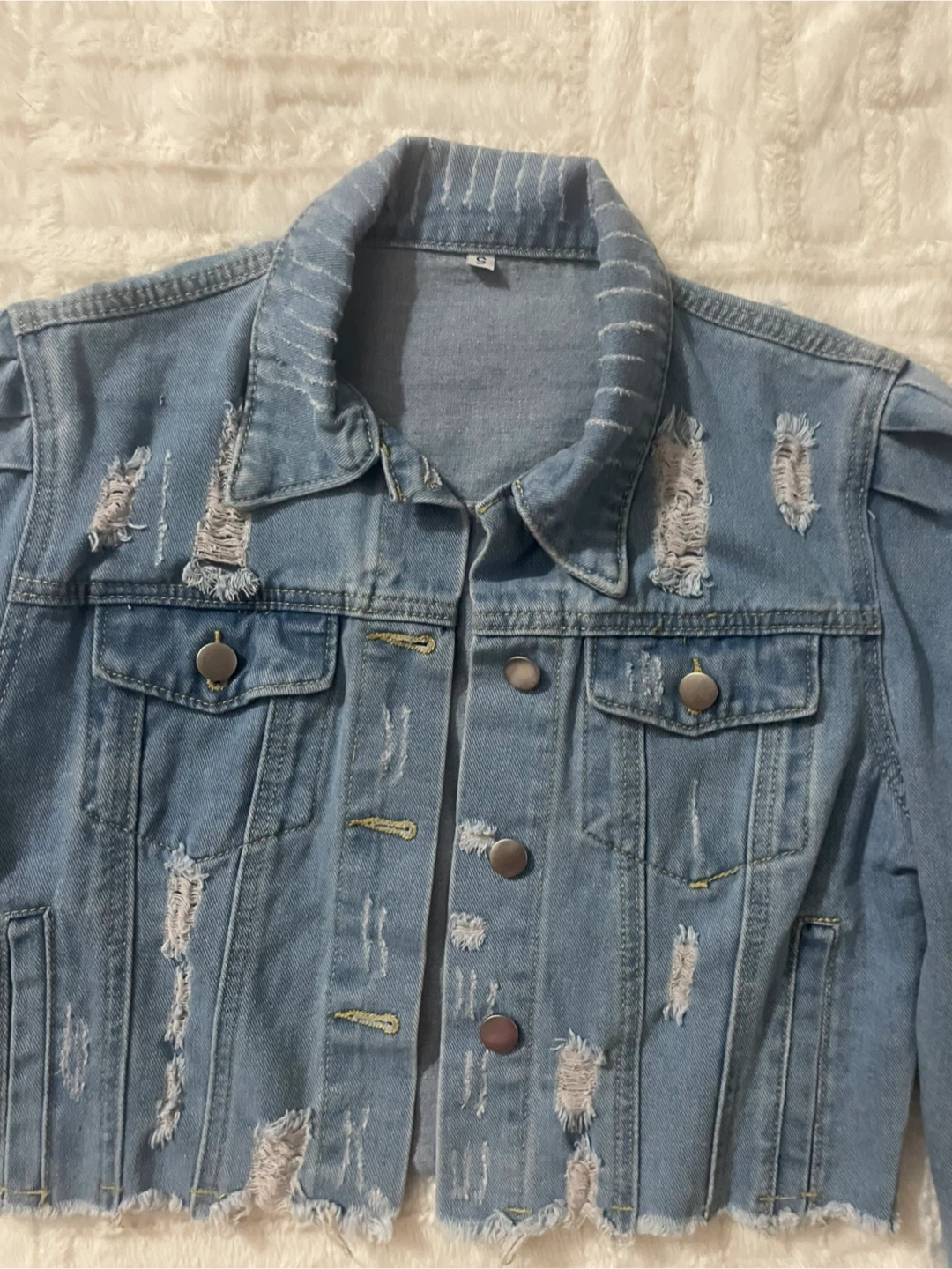 Distressed Denim Jacket - photo 2