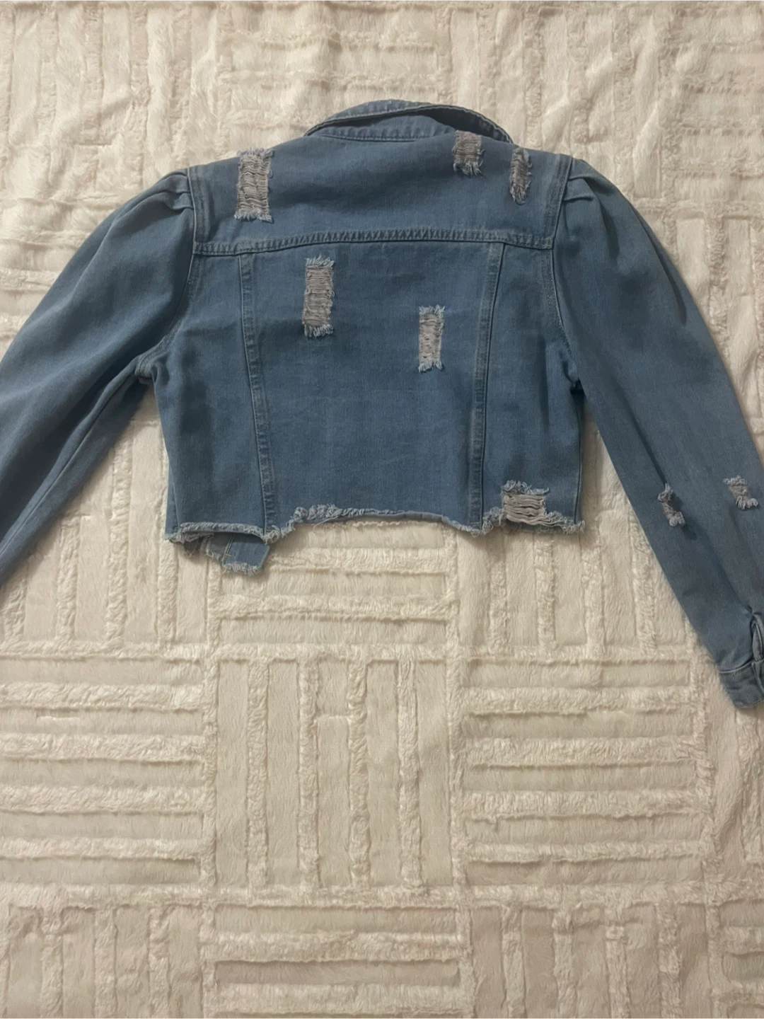Distressed Denim Jacket - photo 3