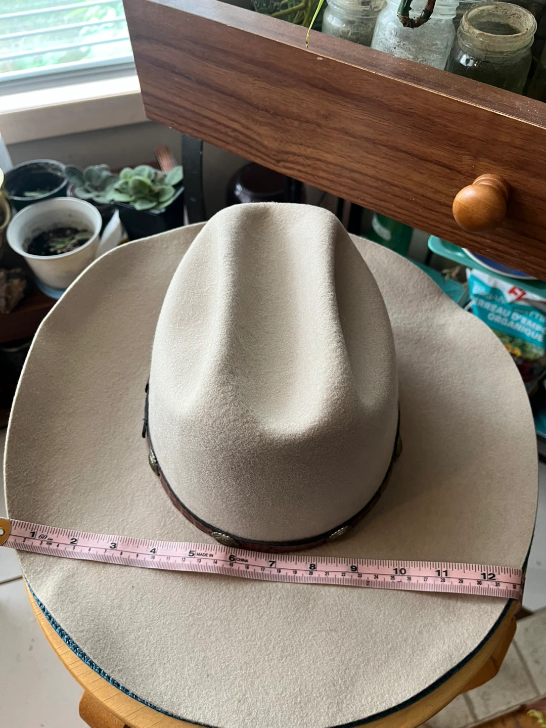 Vintage Men’s Wool Stetson Cowboy Hat, Chris Eddy design, 7 1/4 - photo 5