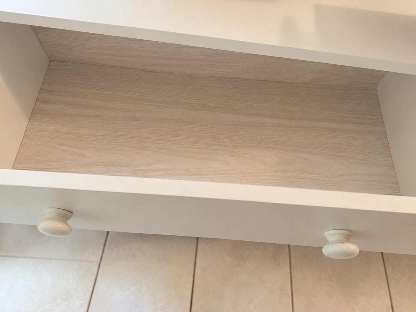 White Two-Door Cabinet with Drawer - photo 3