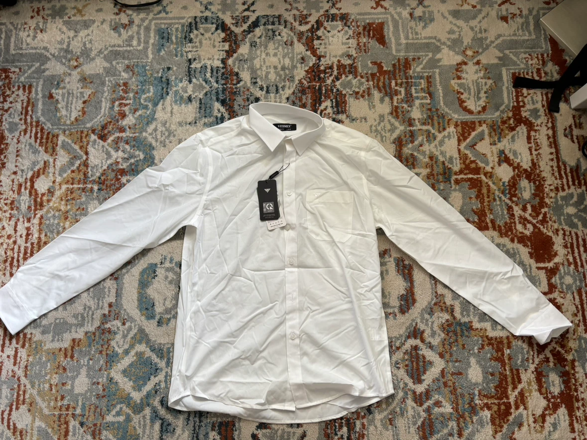 White Long Sleeve Button-Up Shirt