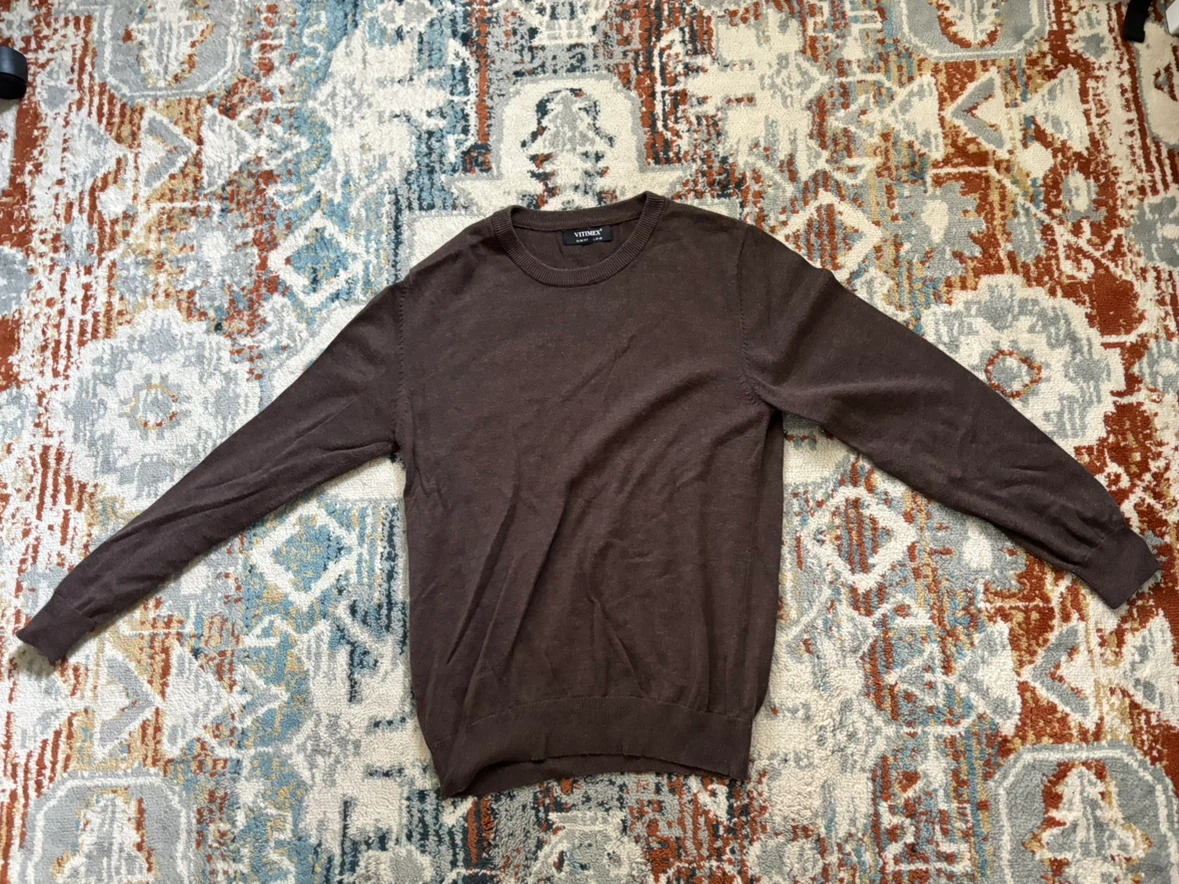 Vincenzo Brown Crew Neck Sweater